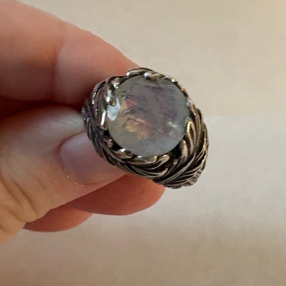 BloodMilk Jewels Swan Song Moonstone ring size 10 - Picture 5 of 5
